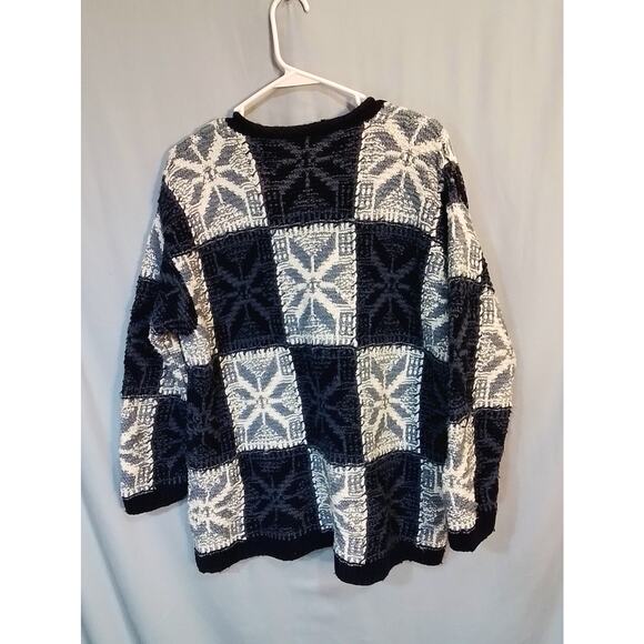 Jones New York; Blue color block sweater - Picture 4 of 7